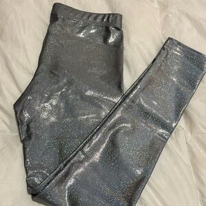 Sparkly Silver Leggings